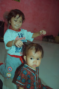 Portrait of cute baby