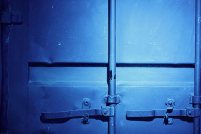 Close-up of blue door