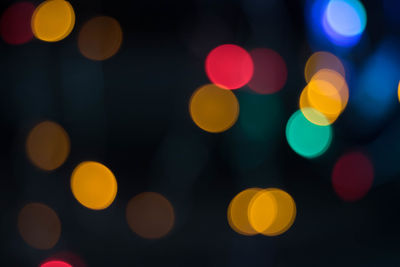 Defocused lights at night