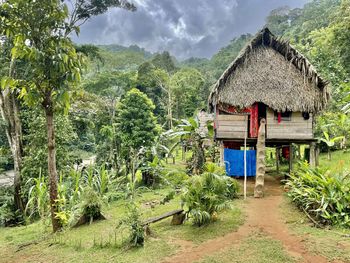 Built structure on field