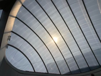 Low angle view of illuminated ceiling