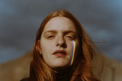 Close-up portrait of young woman