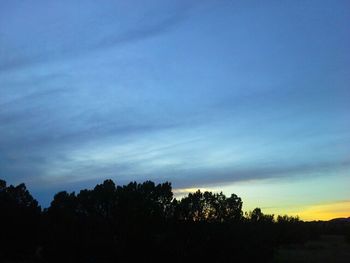 Scenic view of landscape against sky at sunset