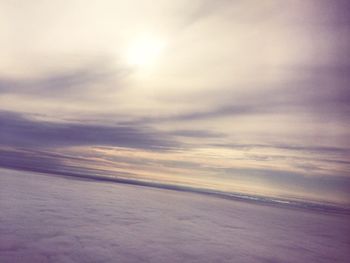 Scenic view of cloudy sky during sunset