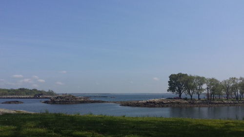 Scenic view of calm sea against sky