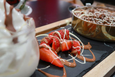 Close-up of food in plate