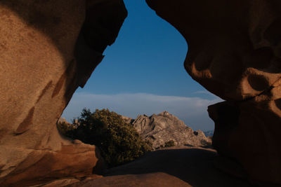 Scenic view of rock formation against sky