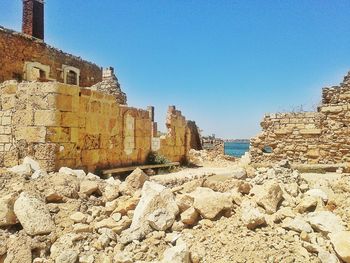 View of fort against clear sky