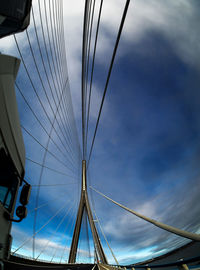 Low angle view of building against cloudy sky