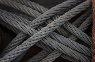 Close-up of rope tied up