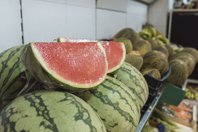 Close-up of strawberry fruits for sale