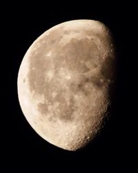 Low angle view of moon in sky