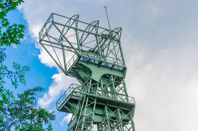 Low angle view of tower against sky