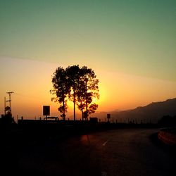 Scenic view of landscape at sunset