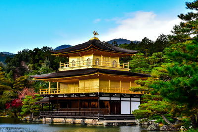 Golden pavilion kinkakuji temple in kyoto japan or  the famous golden temple in kyoto