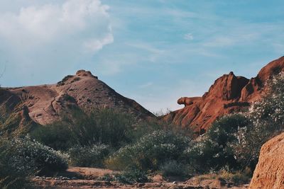 Rocky landscape against the sky