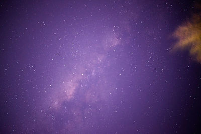 Low angle view of stars against sky at night