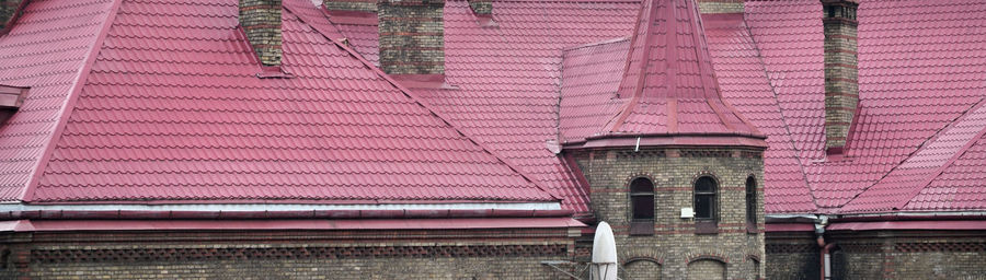 Low angle view of building roof