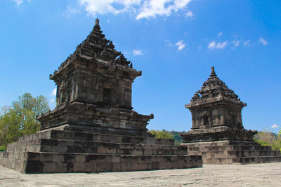 Low angle view of historical building against sky