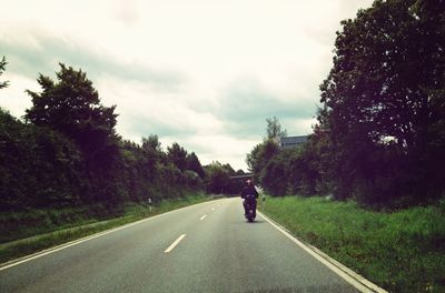 Road passing through country road