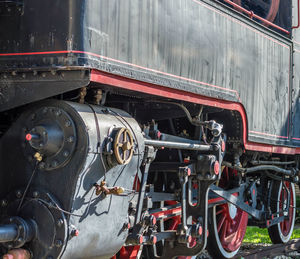 Cropped image of steam train