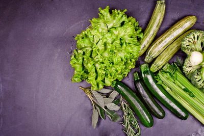 Close-up of vegetables on table