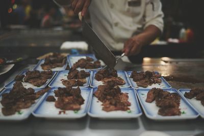 Close-up of hand holding food