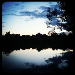 Reflection of clouds in water