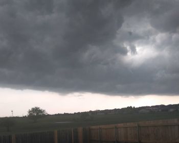 Storm clouds over plants