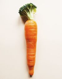 High angle view of bread against white background