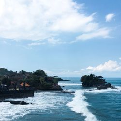 Scenic view of tanah lot 