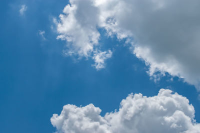Low angle view of clouds in sky
