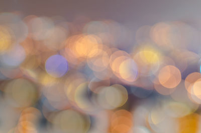 Defocused image of lights