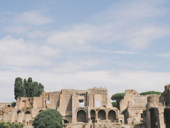 Old ruins against cloudy sky