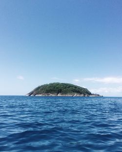 View of calm blue sea against the sky