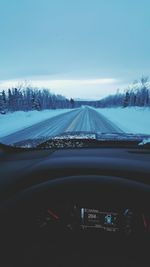 View of road in winter