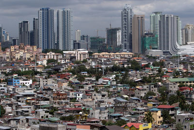 High angle view of cityscape