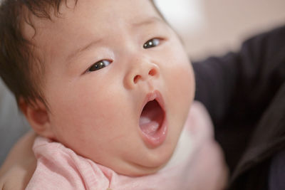 Close-up portrait of cute baby