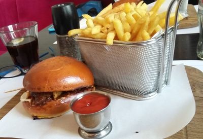 Close-up of served food