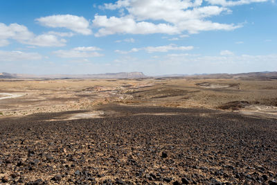 Scenic view of desert against sky