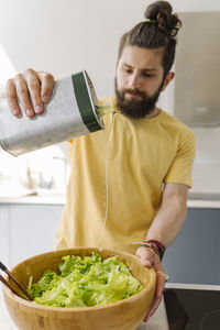 Man holding food