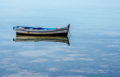 Boats in calm sea