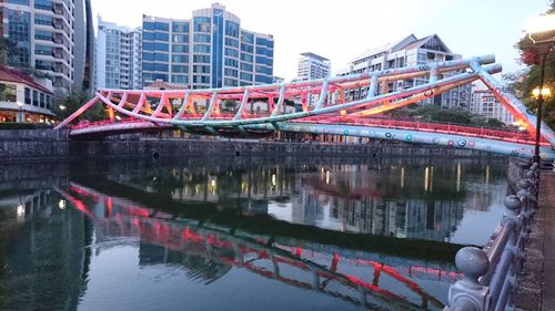 Bridge over river in city