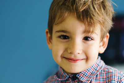 Close-up portrait of cute boy