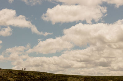 Scenic view of dramatic sky over land