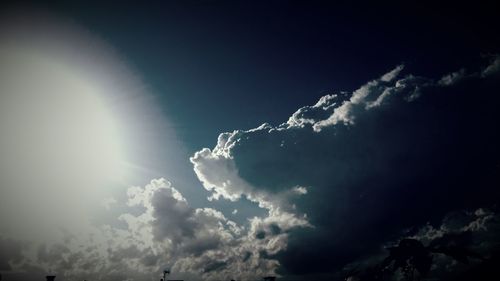 Low angle view of cloudy sky