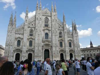 Group of people in front of cathedral