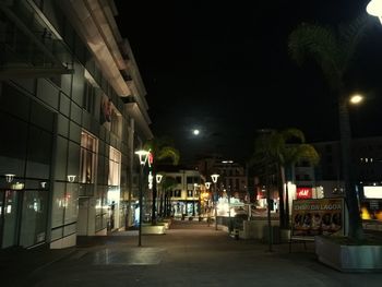 Illuminated street light at night