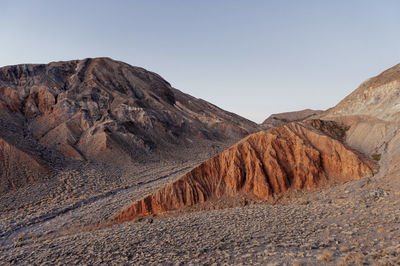 Scenic view of mountains against clear sky