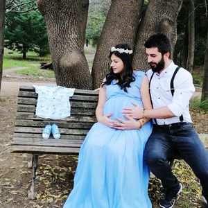 Young couple in park